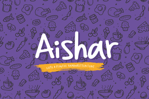 Aishar Font: Cheerful Handwritten Style for Crafts
