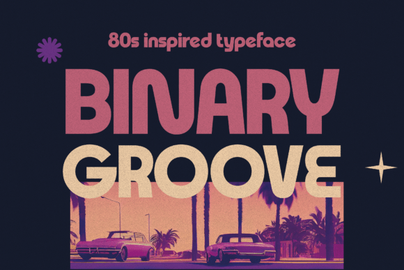 Binary Groove Font: Retro-Futuristic Display Type