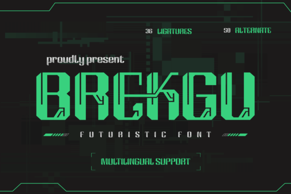 Brekgu Font: Futuristic Typography for Editorial Design