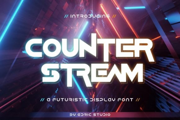 Counter Stream Font: Modern Display Type for Makers