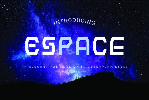 Espace Font: Cyberpunk Style for Handmade Labels