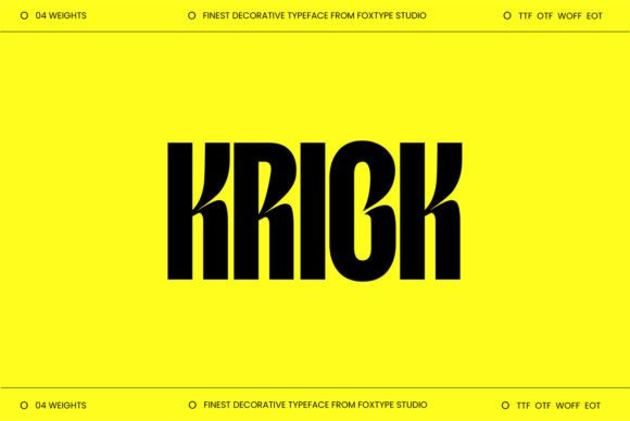 Krick Font: Modern Editorial Typography