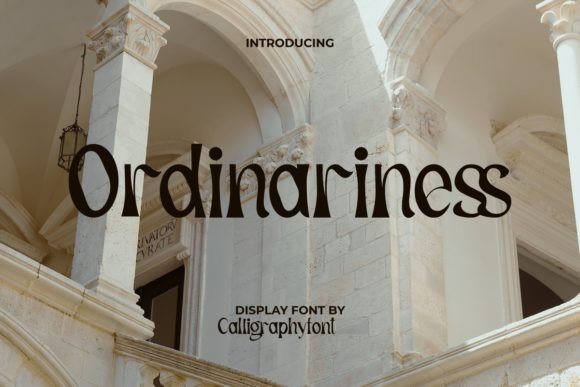 Ordinariness Font: A Display Typeface for Editorial Mood